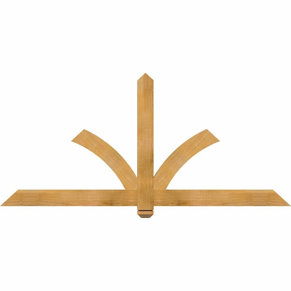 Ekena Millwork Redmond Rough Sawn Timber Gable Bracket, Western Red Cedar, 72"W x 33"H x 2"D x 4"F, 11/12 Pitch GBW072X33X0204RED00RWR - main